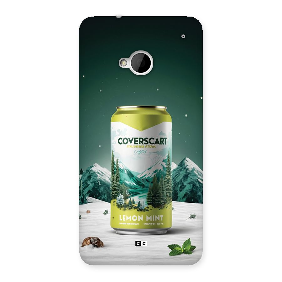 Lemon Mint Back Case for One M7 (Single Sim)