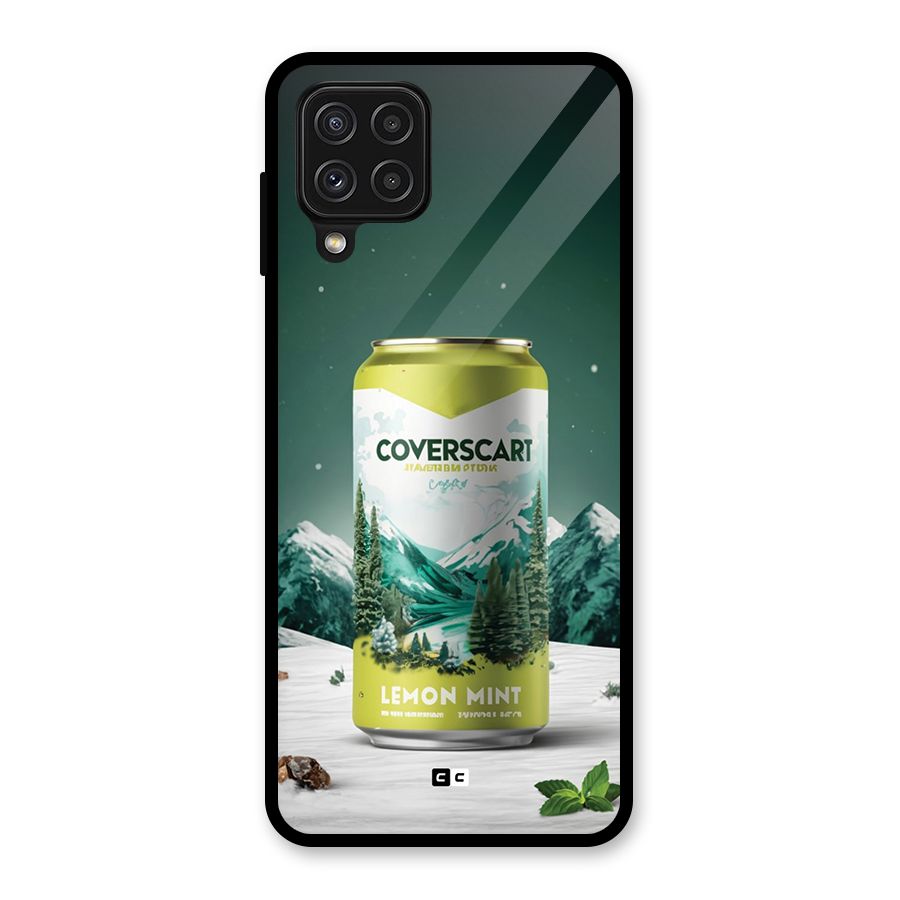 Lemon Mint Glass Back Case for Galaxy A22 4G