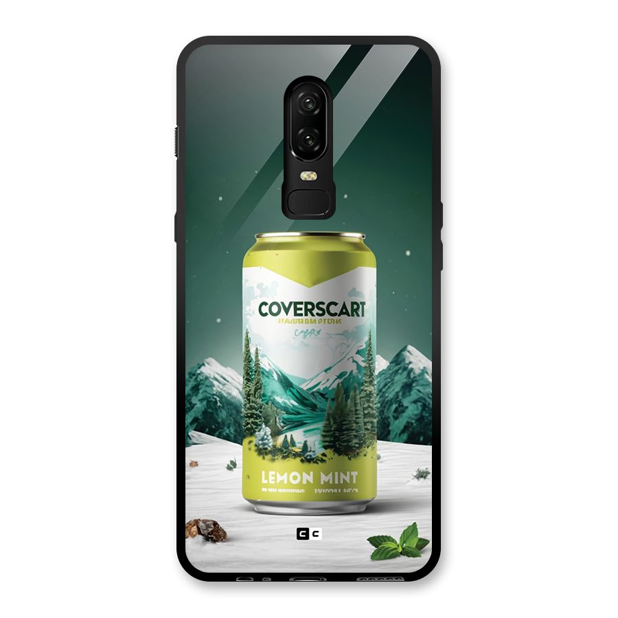 Lemon Mint Glass Back Case for OnePlus 6