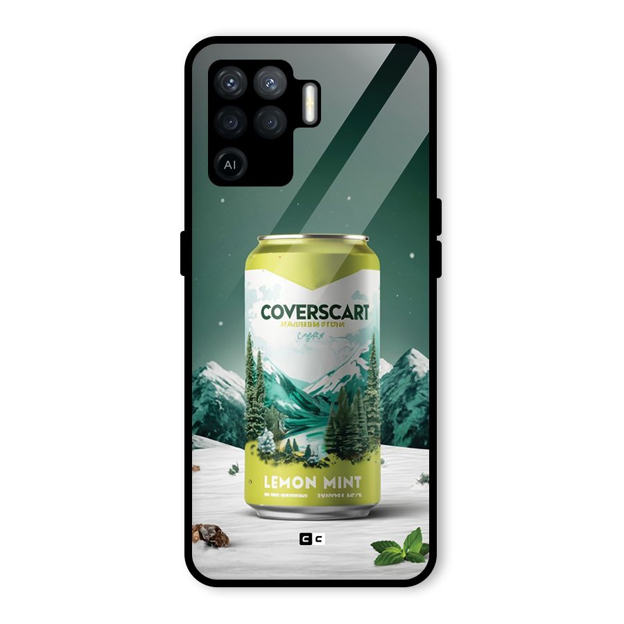 Lemon Mint Glass Back Case for Oppo F19 Pro