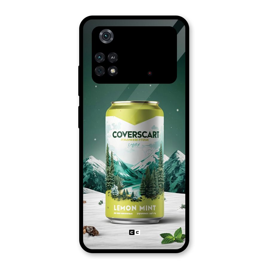 Lemon Mint Glass Back Case for Poco M4 Pro 4G