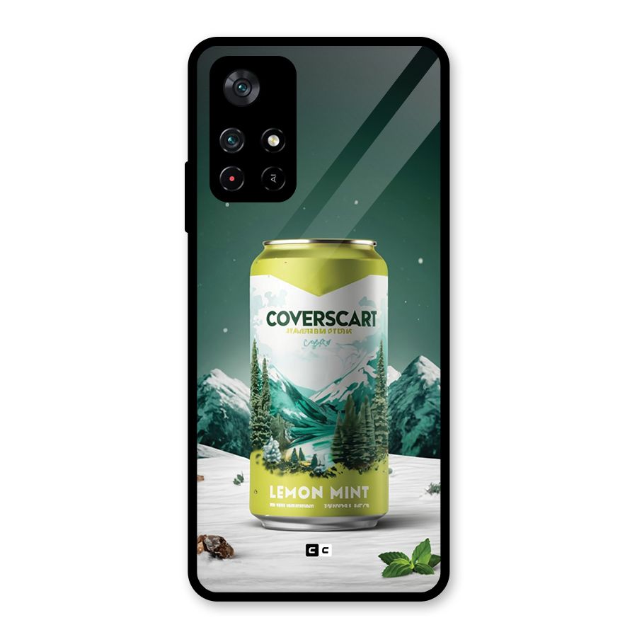 Lemon Mint Glass Back Case for Poco M4 Pro 5G