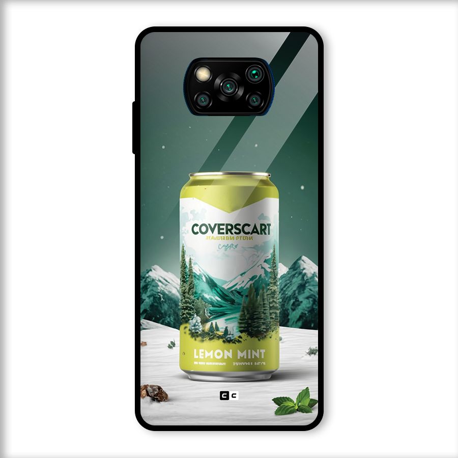 Lemon Mint Glass Back Case for Poco X3