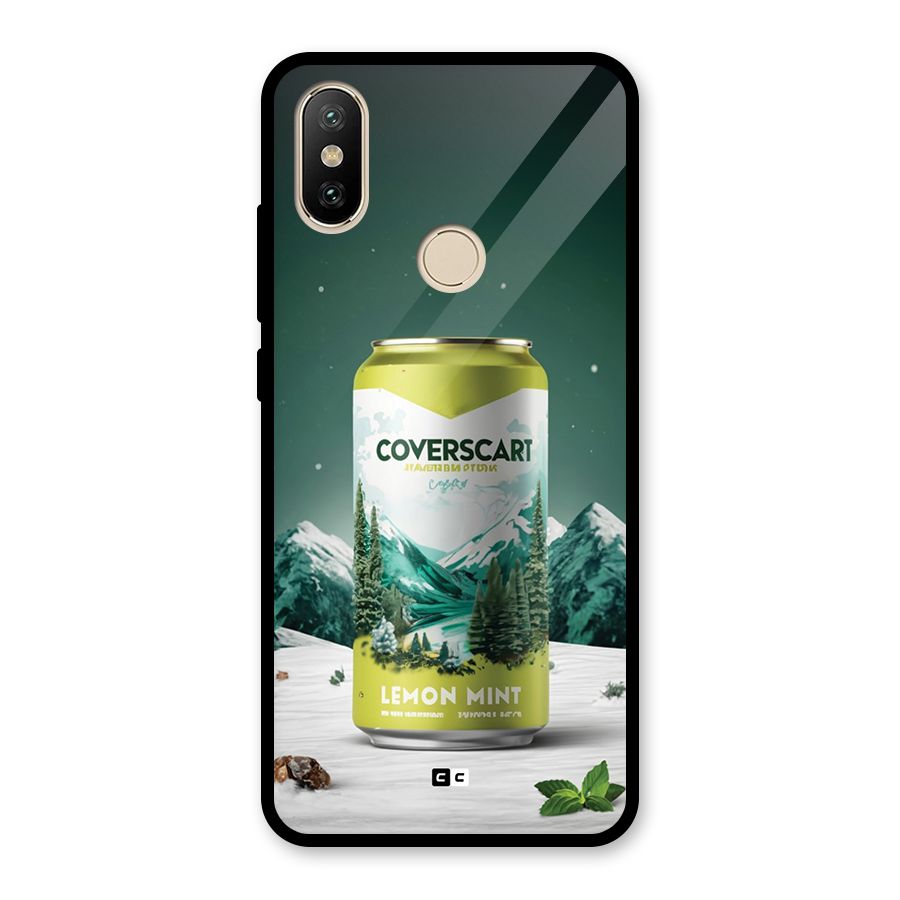 Lemon Mint Glass Back Case for Redmi A1