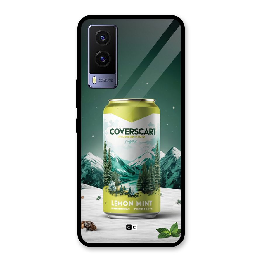 Lemon Mint Glass Back Case for Vivo V21e 5G
