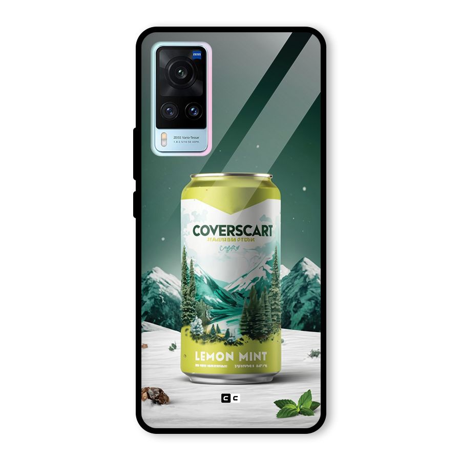 Lemon Mint Glass Back Case for Vivo X60