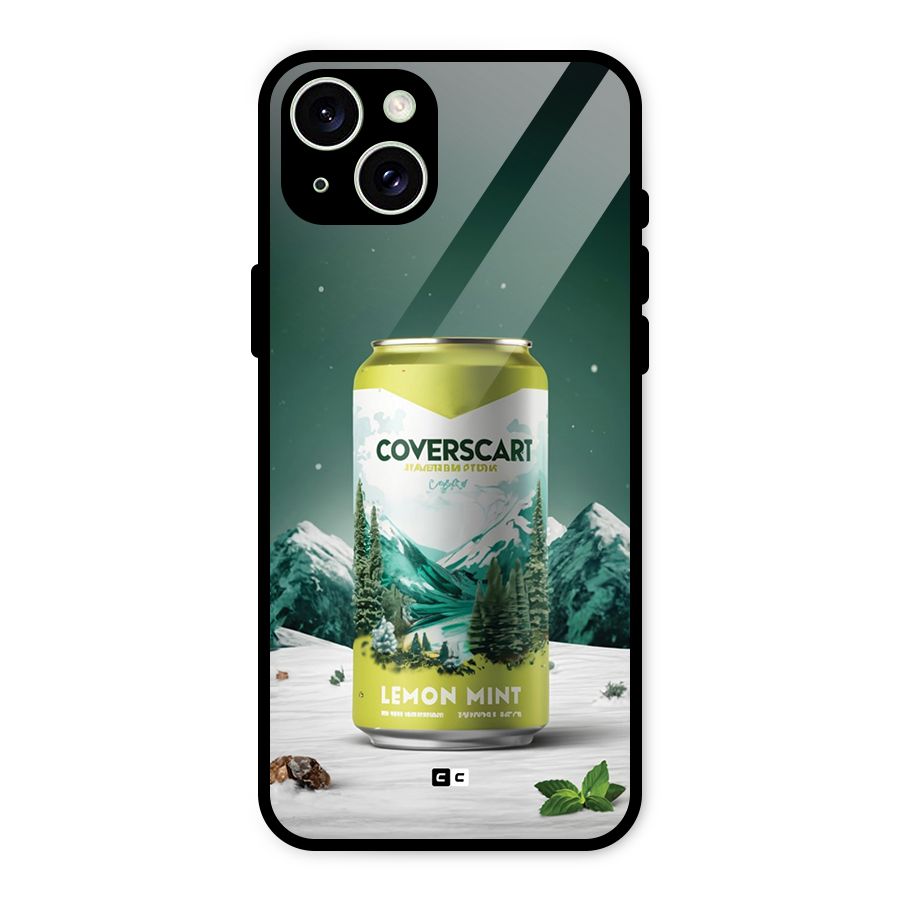 Lemon Mint Glass Back Case for iPhone 15 Plus