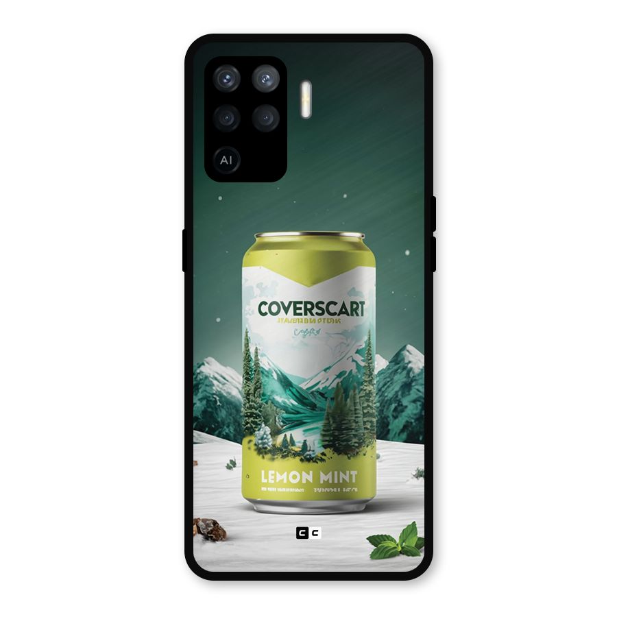 Lemon Mint Metal Back Case for Oppo F19 Pro