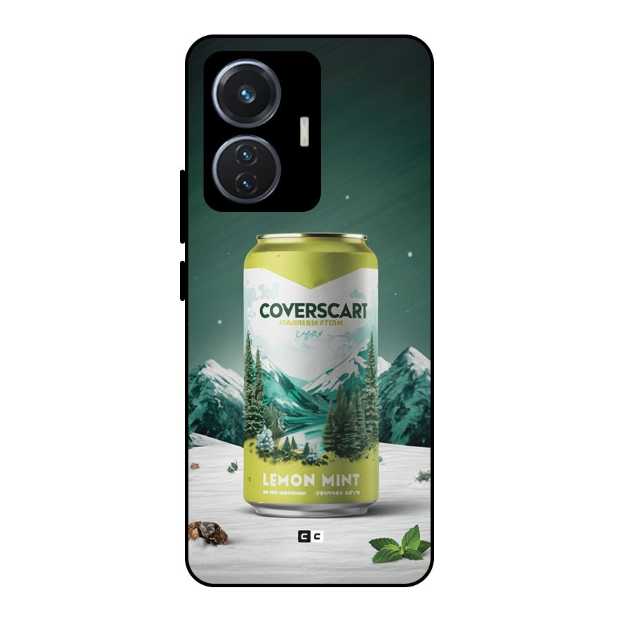 Lemon Mint Metal Back Case for Vivo T1 44W