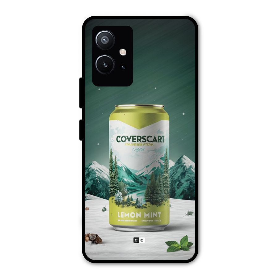 Lemon Mint Metal Back Case for Vivo T1 5G