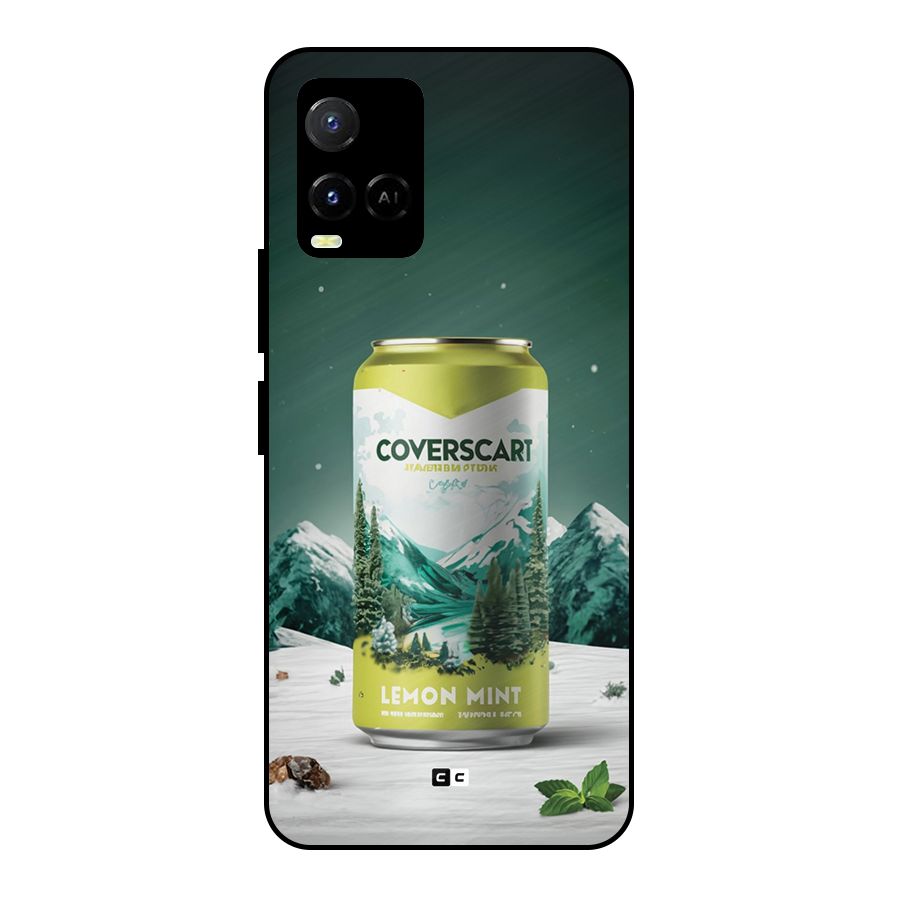 Lemon Mint Metal Back Case for Vivo Y21