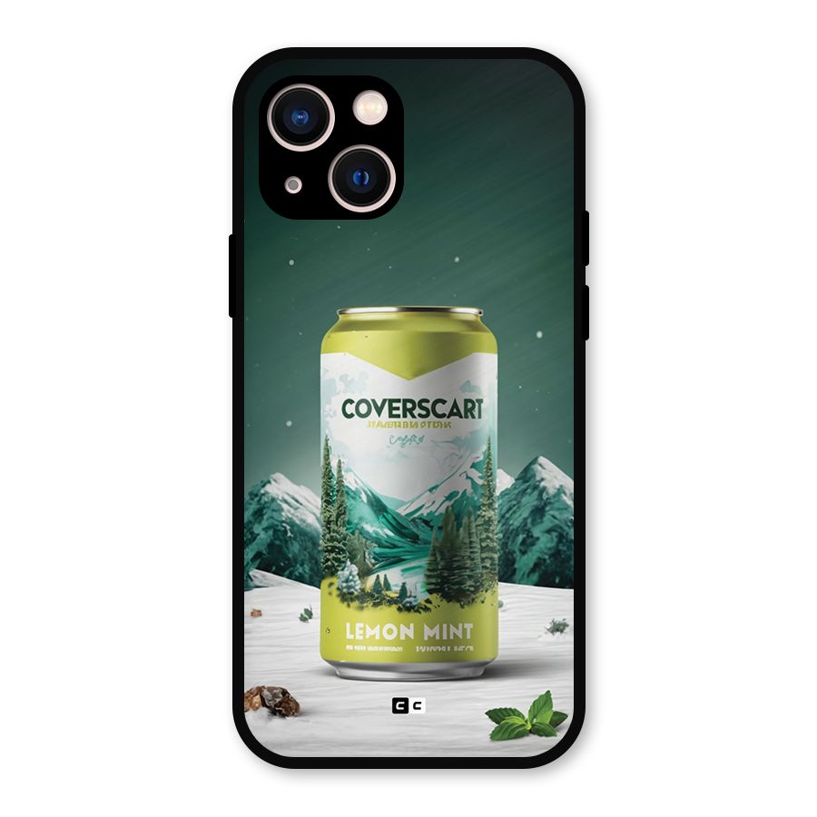 Lemon Mint Metal Back Case for iPhone 13