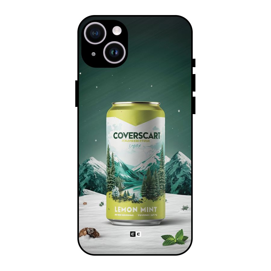 Lemon Mint Metal Back Case for iPhone 14 Plus