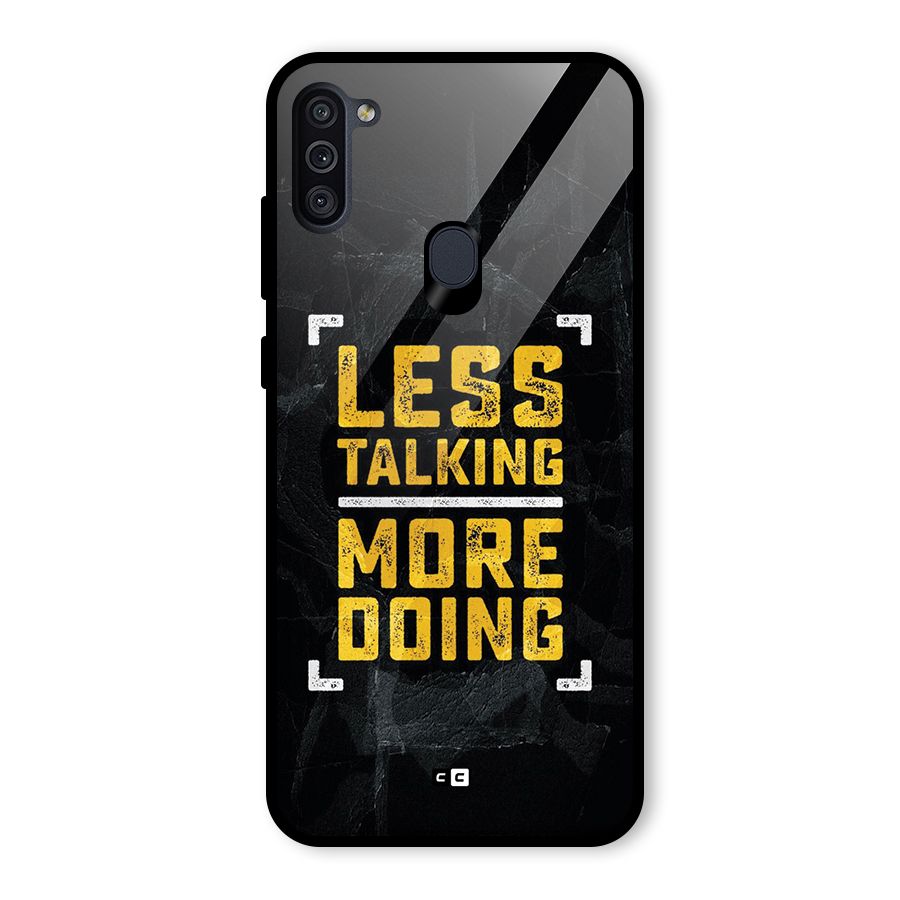 Less Talking Glass Back Case for Galaxy M11