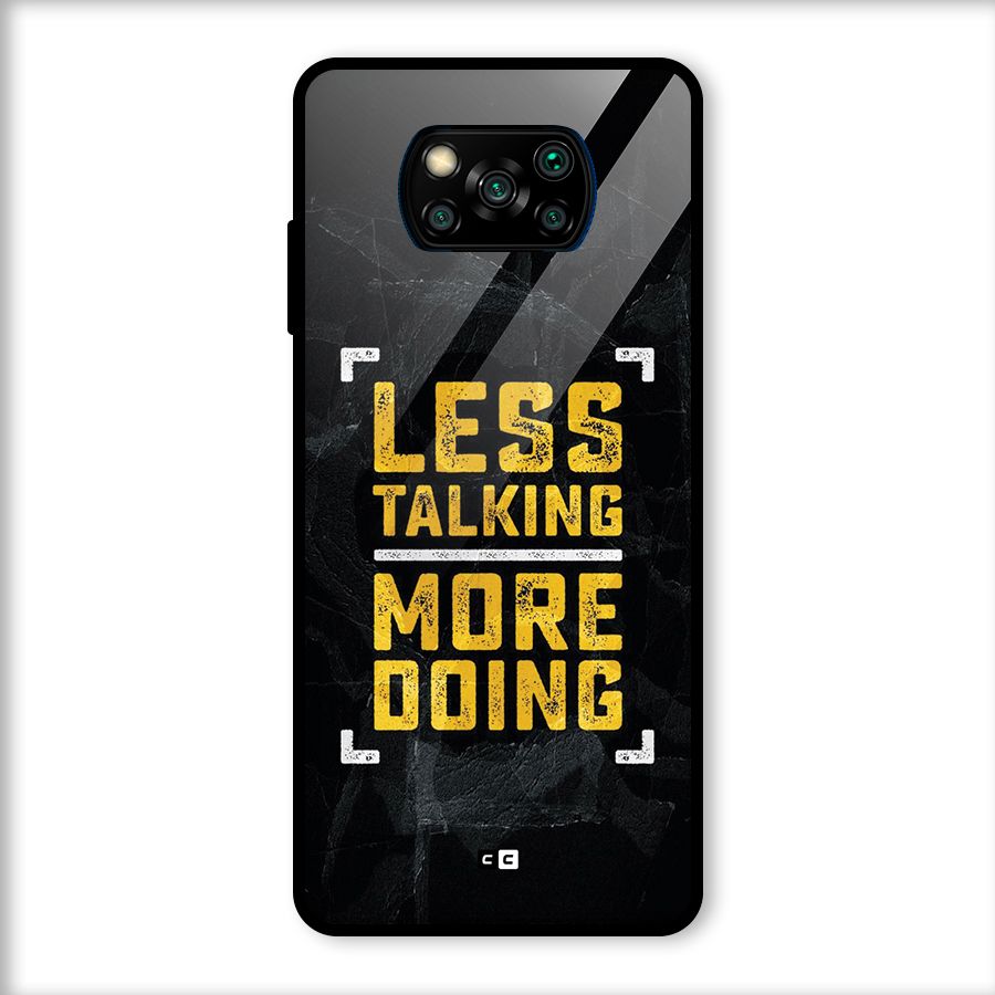 Less Talking Glass Back Case for Poco X3