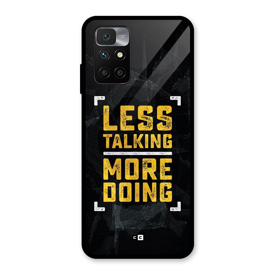 Less Talking Glass Back Case for Redmi 10 Prime