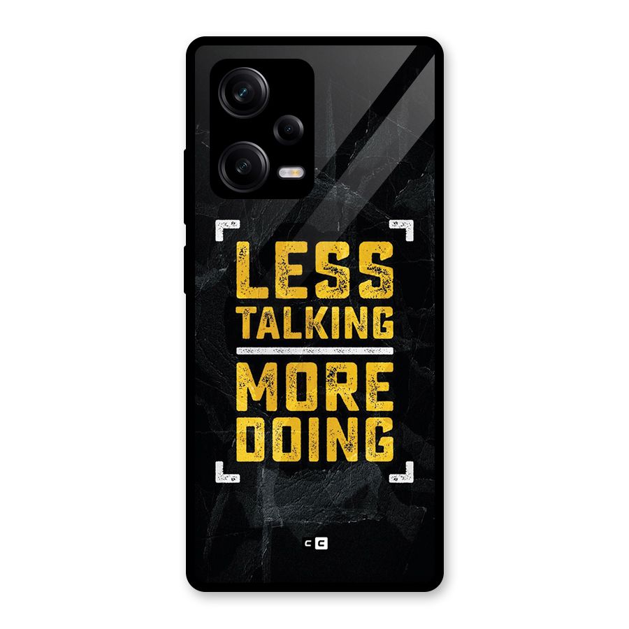 Less Talking Glass Back Case for Redmi Note 12 Pro