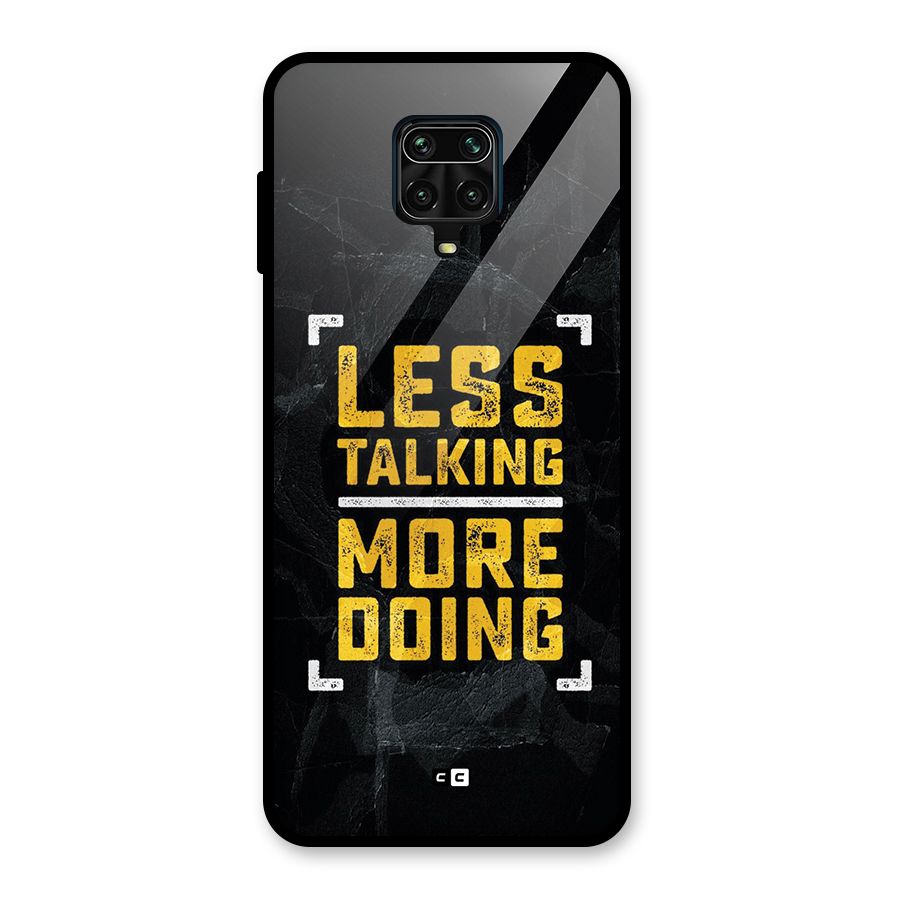 Less Talking Glass Back Case for Redmi Note 9 Pro