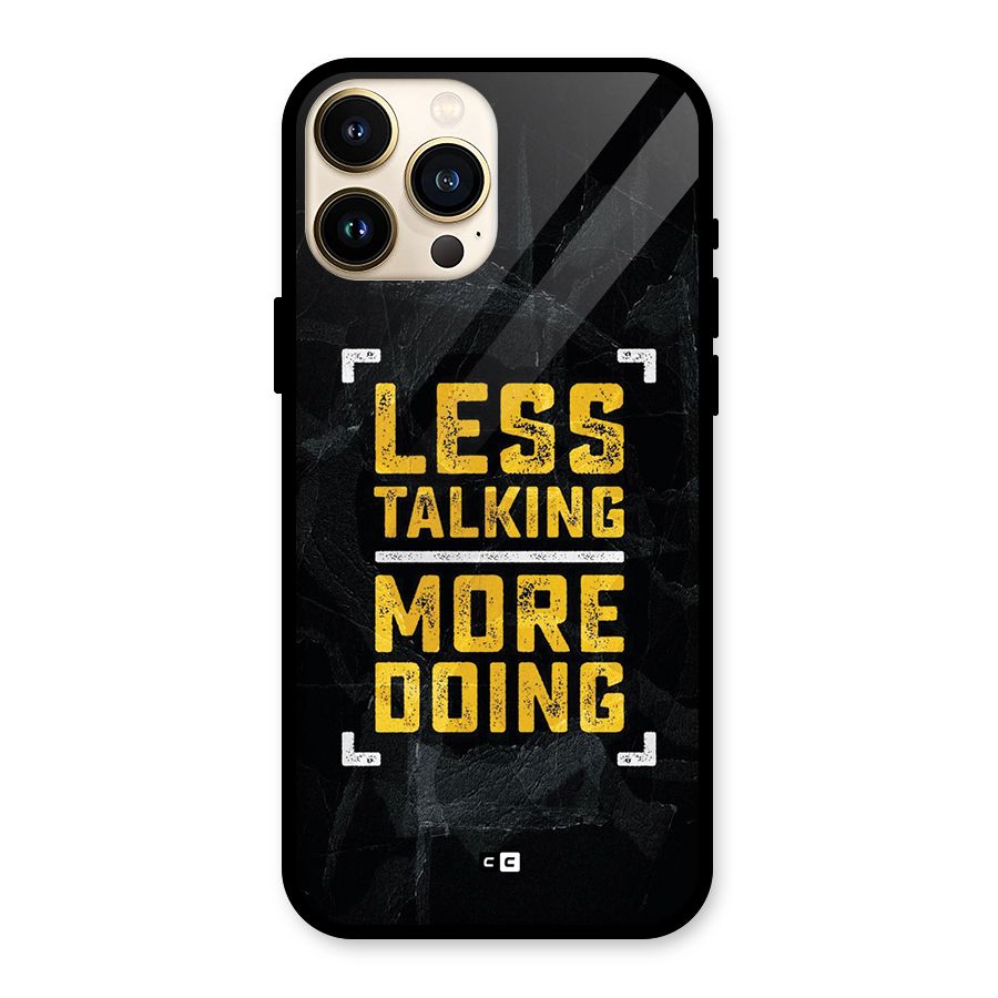 Less Talking Glass Back Case for iPhone 13 Pro Max