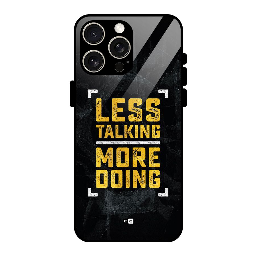 Less Talking Glass Back Case for iPhone 15 Pro Max