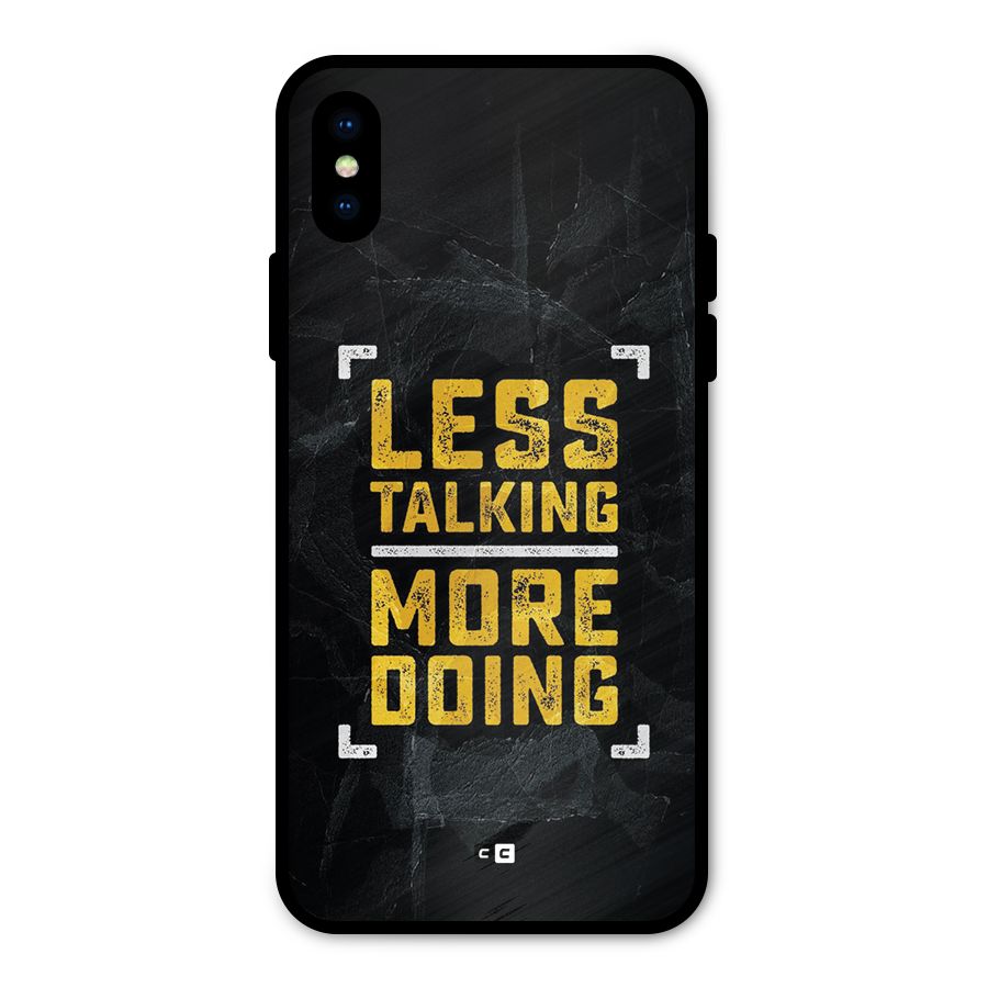 Less Talking Metal Back Case for iPhone XS