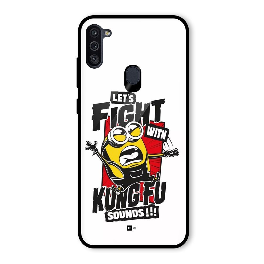 Lets Fight Glass Back Case for Galaxy M11
