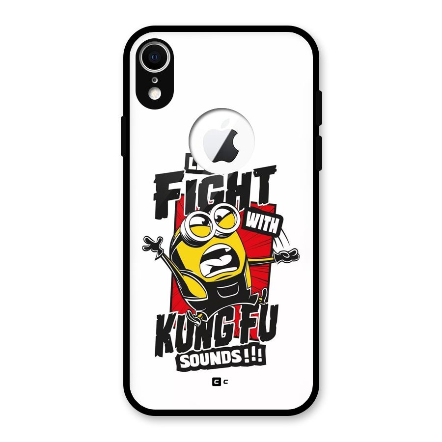 Lets Fight Glass Back Case for iPhone XR Logo Cut
