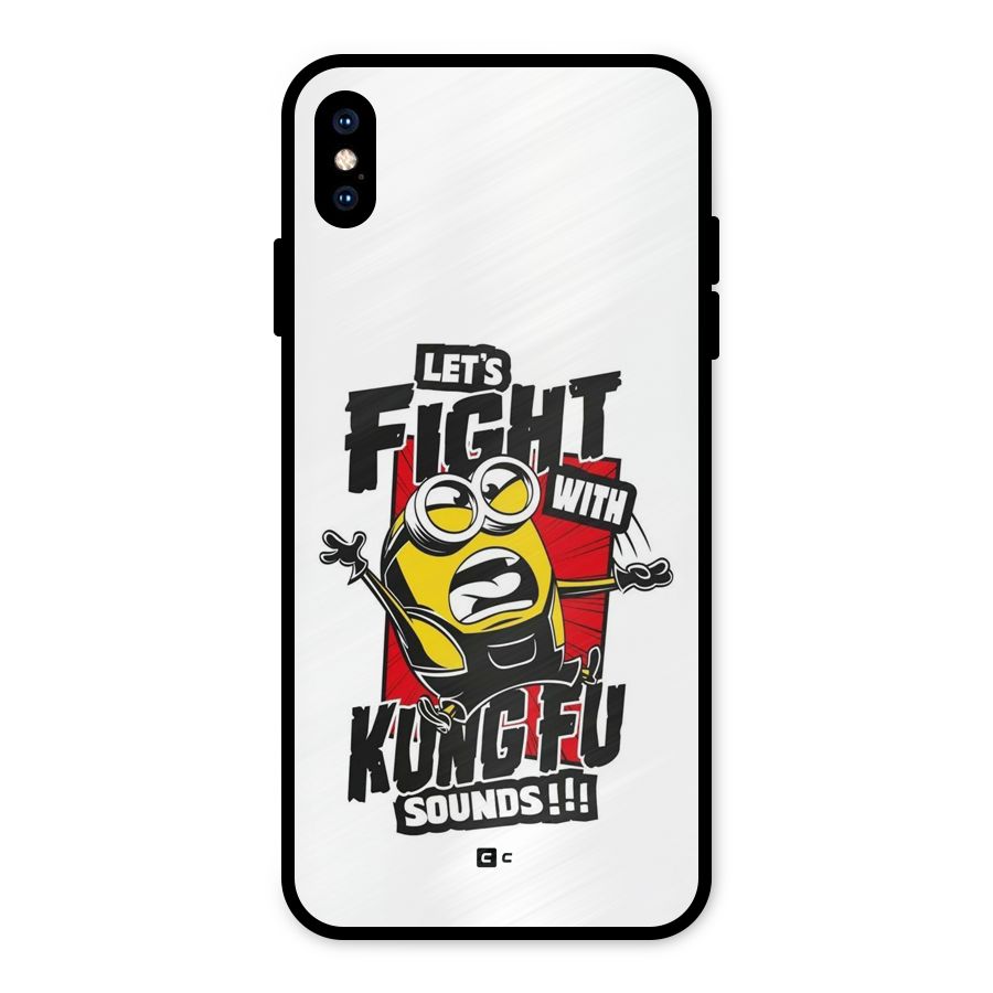 Lets Fight Metal Back Case for iPhone XS Max