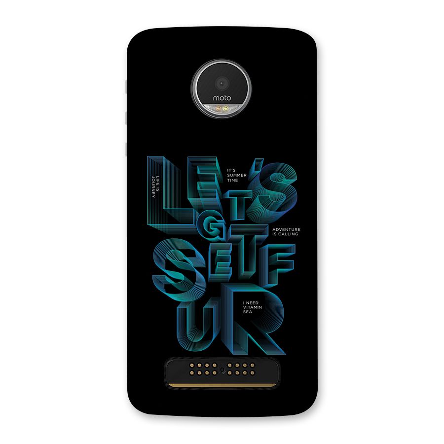Lets Get Surf Back Case for Moto Z Play