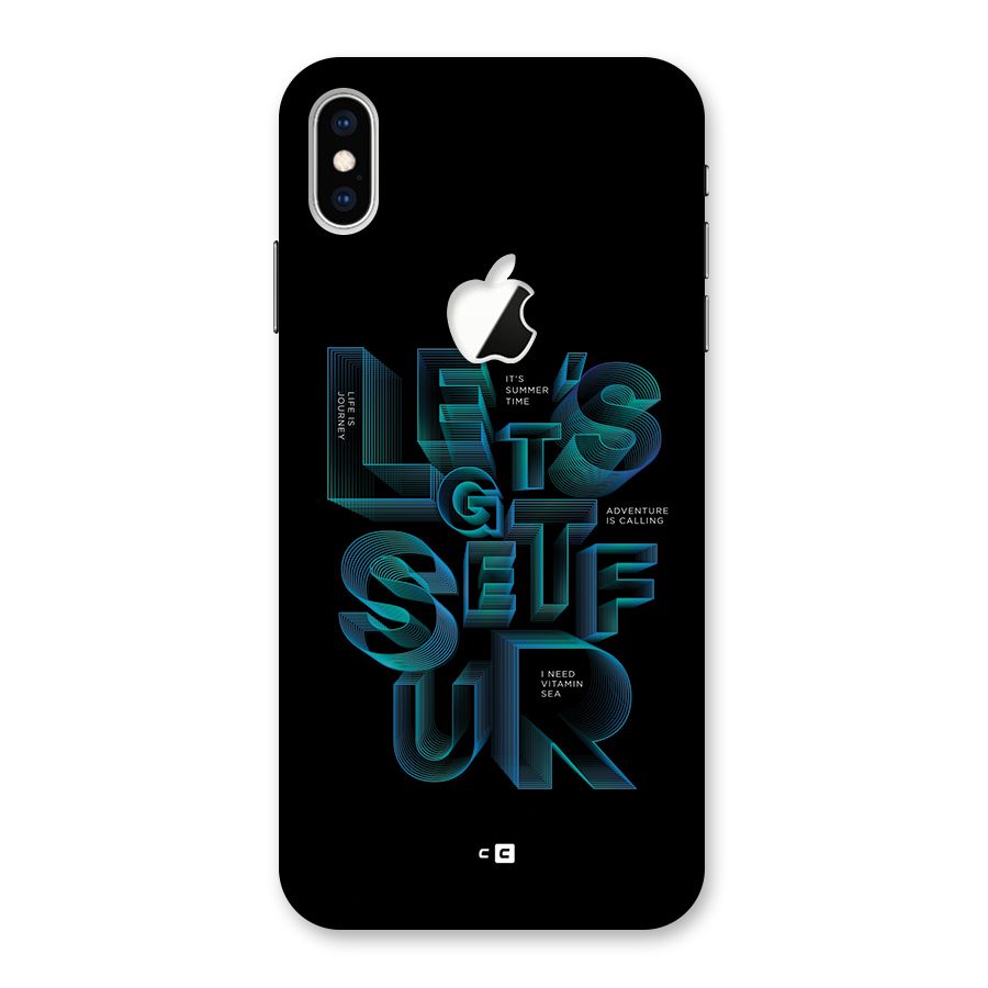 Lets Get Surf Back Case for iPhone XS Max Apple Cut