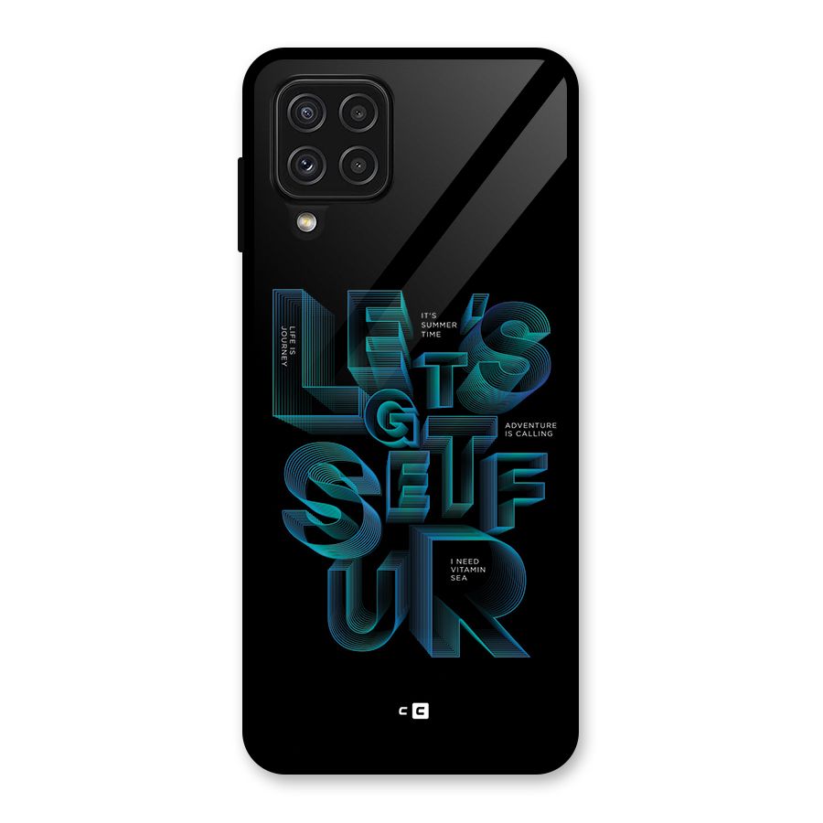 Lets Get Surf Glass Back Case for Galaxy A22 4G