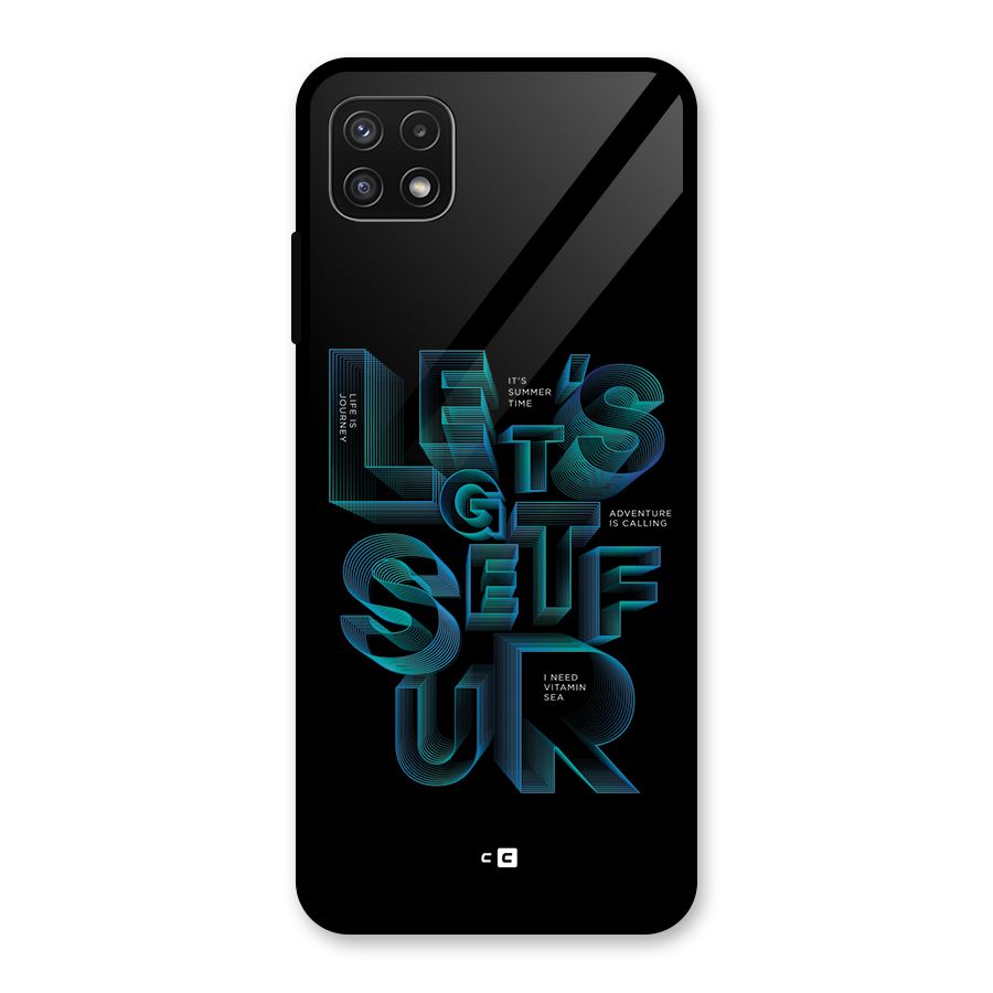 Lets Get Surf Glass Back Case for Galaxy A22 5G