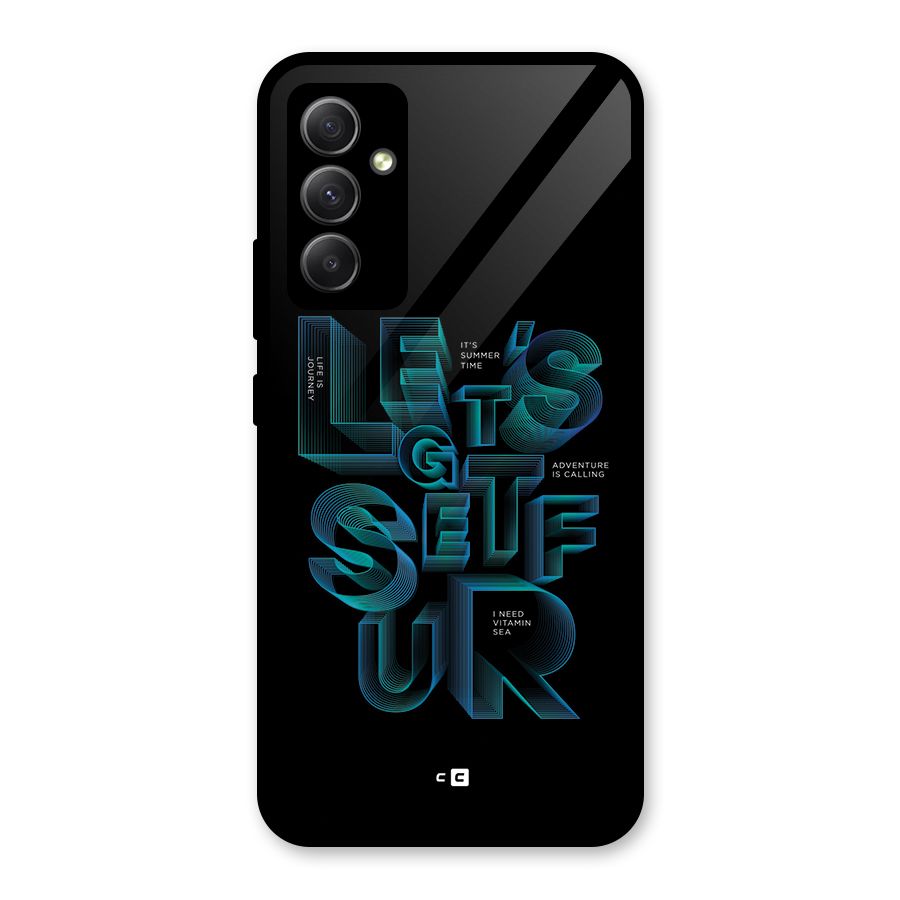 Lets Get Surf Glass Back Case for Galaxy A34