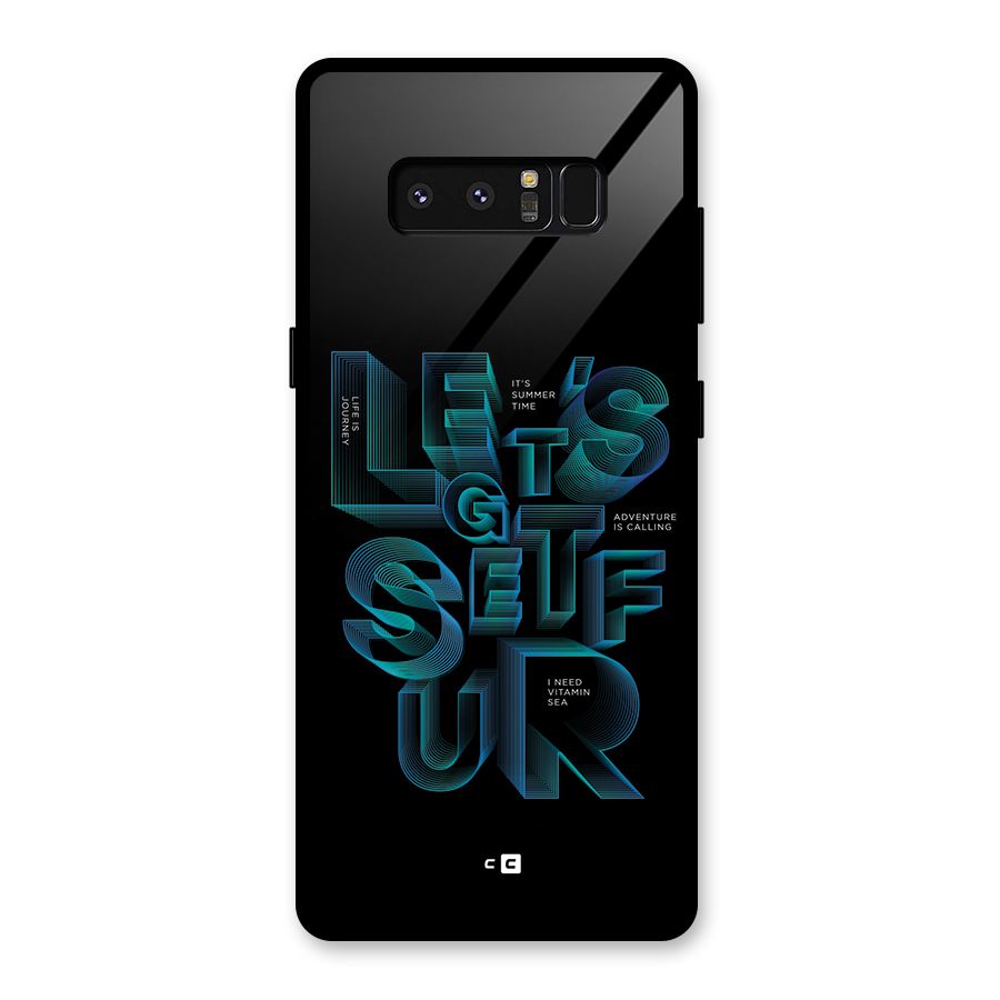 Lets Get Surf Glass Back Case for Galaxy Note 8