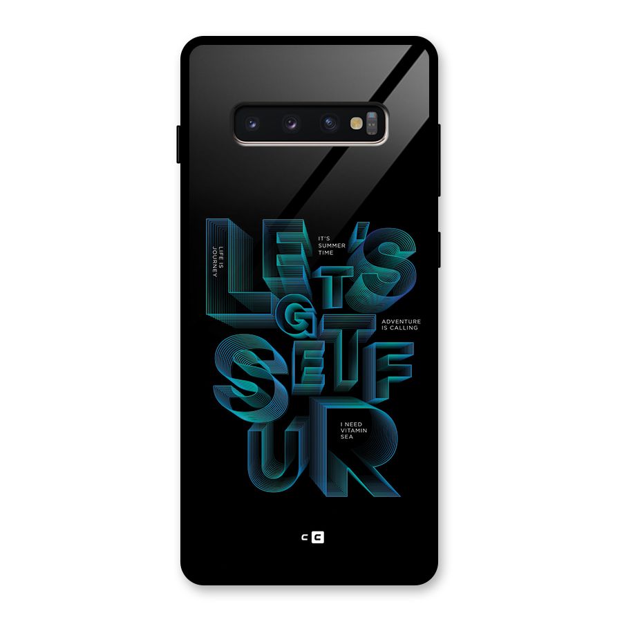 Lets Get Surf Glass Back Case for Galaxy S10 Plus