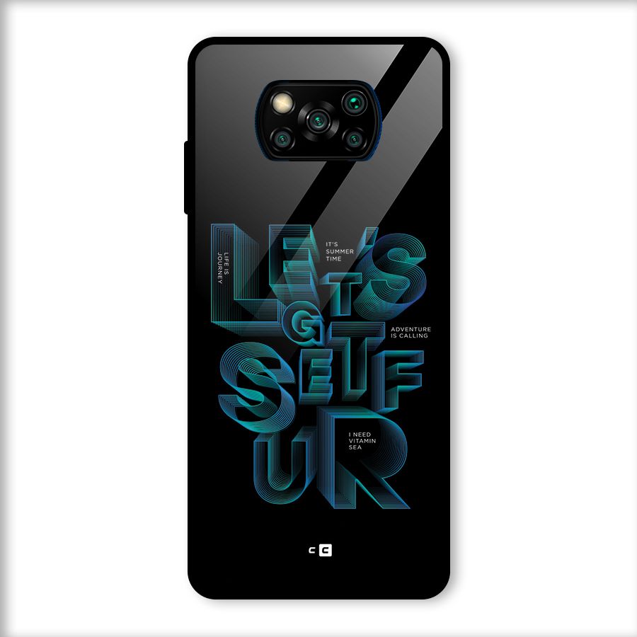 Lets Get Surf Glass Back Case for Poco X3