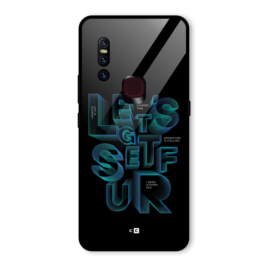 Lets Get Surf Glass Back Case for Vivo V15
