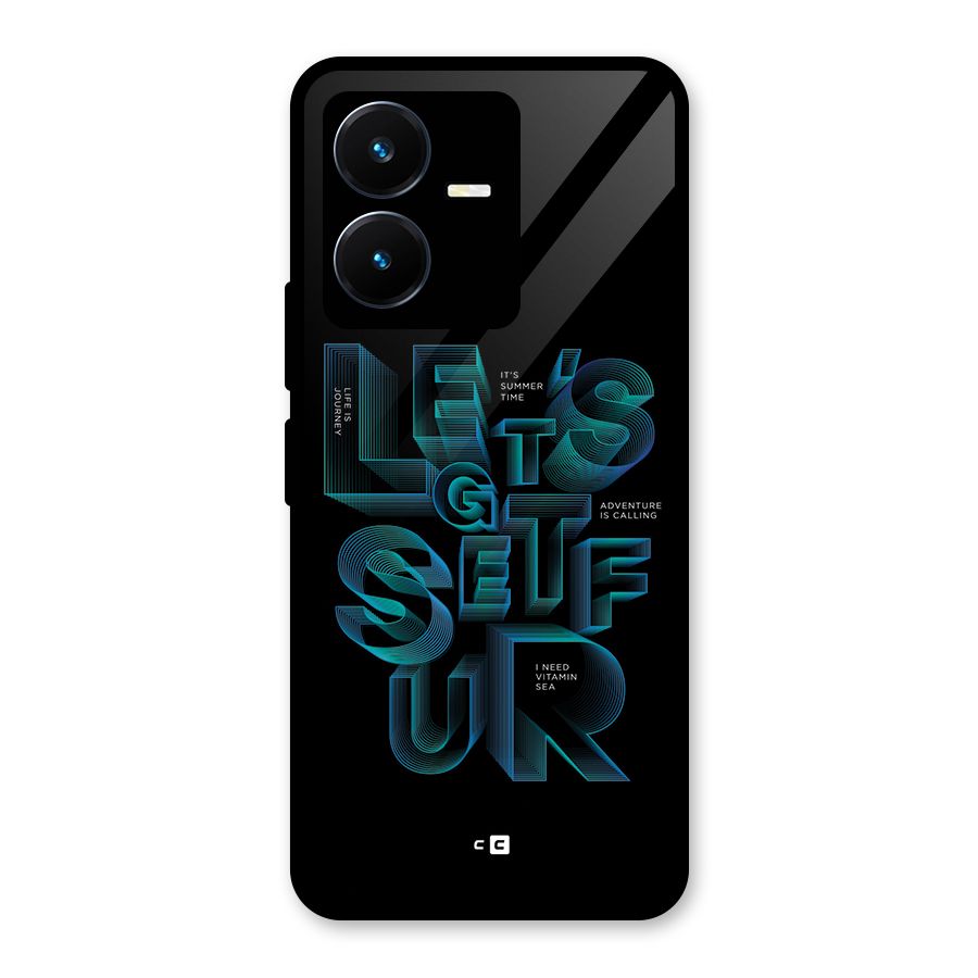 Lets Get Surf Glass Back Case for Vivo Y22s