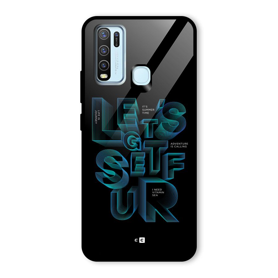 Lets Get Surf Glass Back Case for Vivo Y30