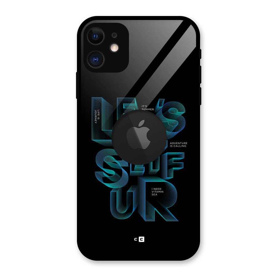Lets Get Surf Glass Back Case for iPhone 11 Logo Cut