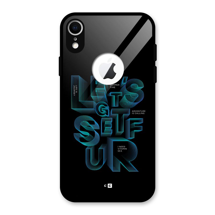 Lets Get Surf Glass Back Case for iPhone XR Logo Cut