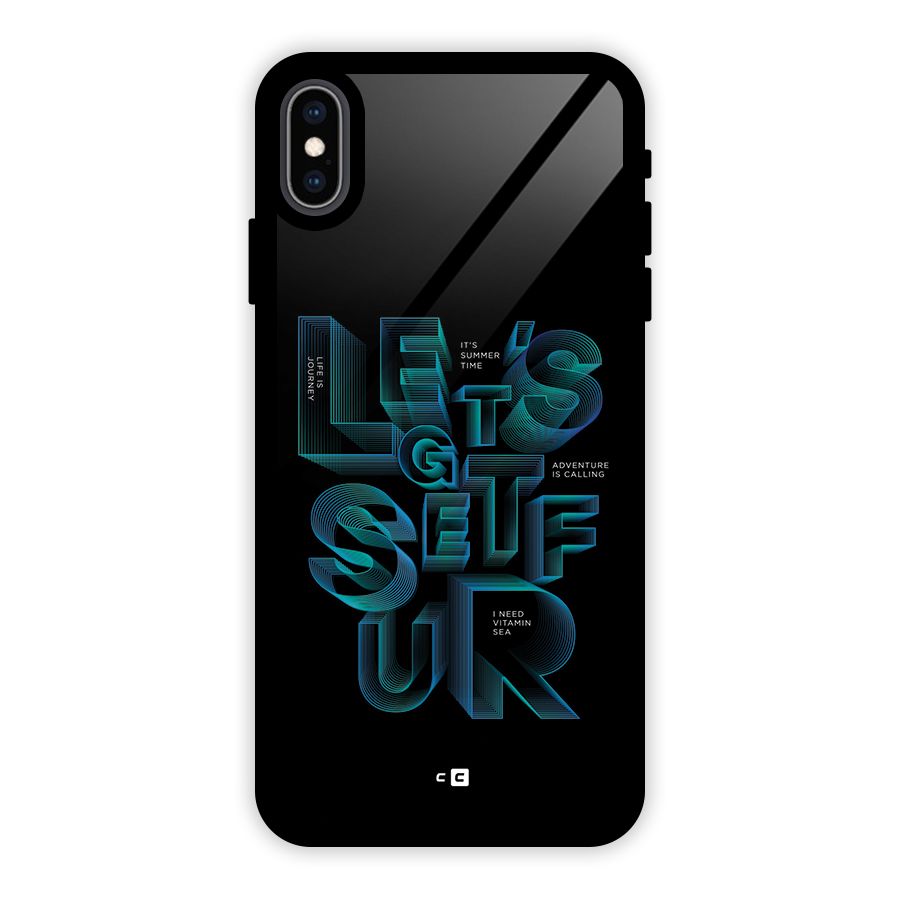 Lets Get Surf Glass Back Case for iPhone XS Max