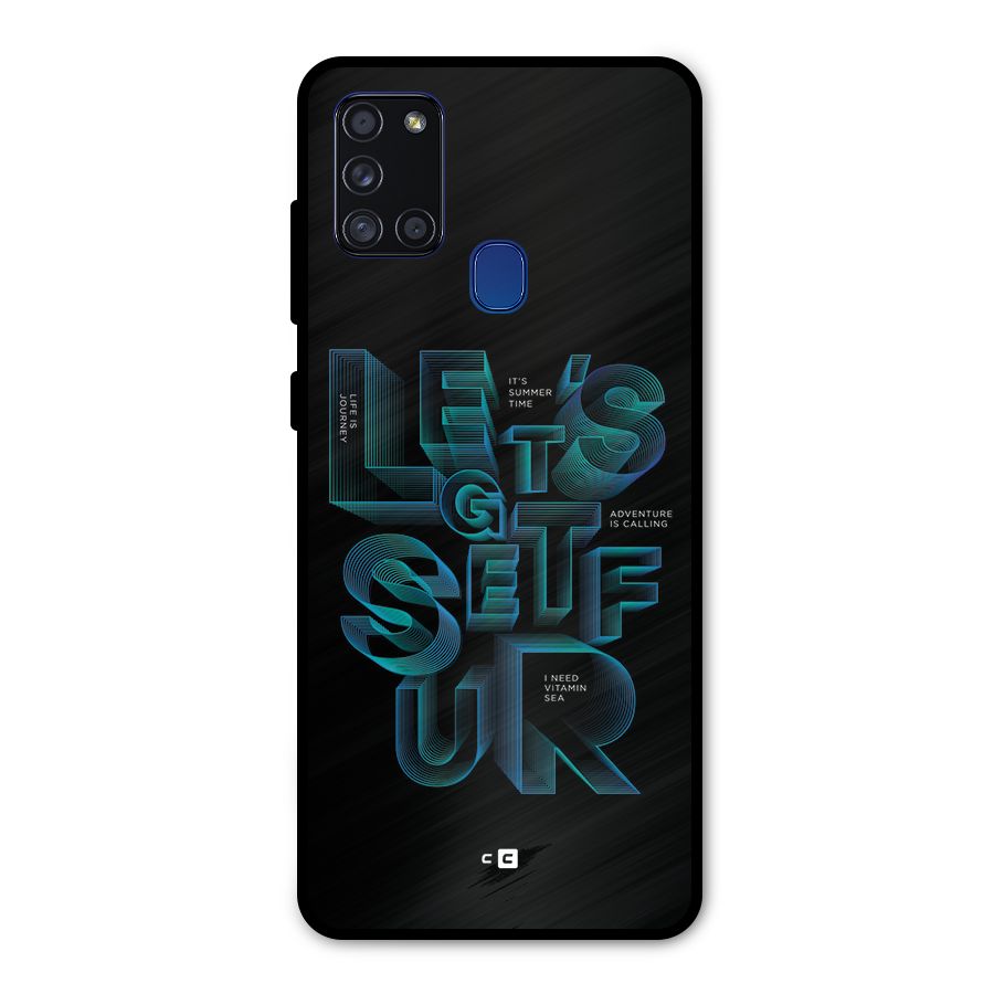 Lets Get Surf Metal Back Case for Galaxy A21s