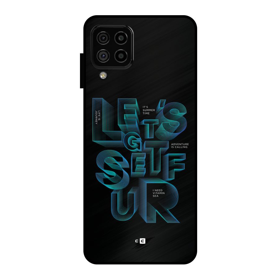 Lets Get Surf Metal Back Case for Galaxy A22 4G