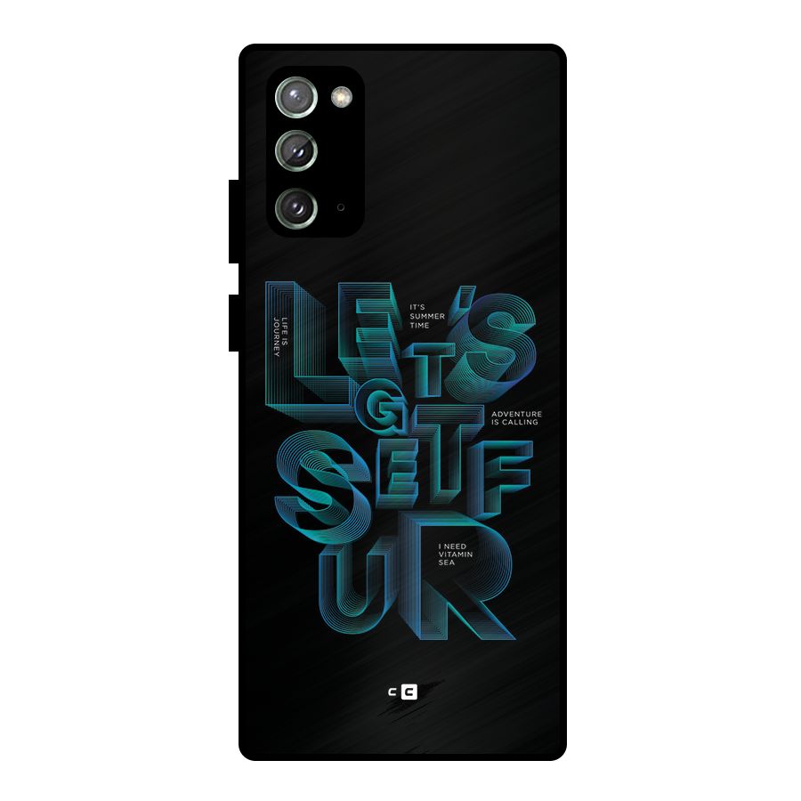 Lets Get Surf Metal Back Case for Galaxy Note 20