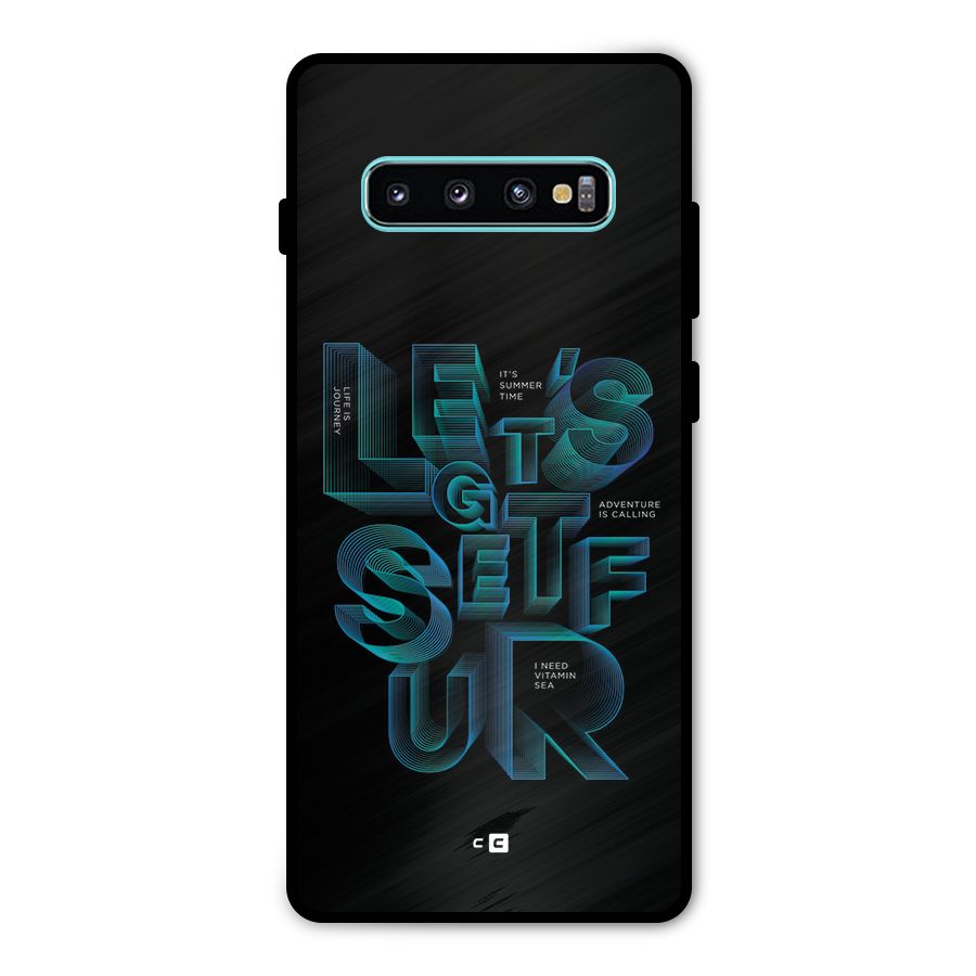 Lets Get Surf Metal Back Case for Galaxy S10 Plus
