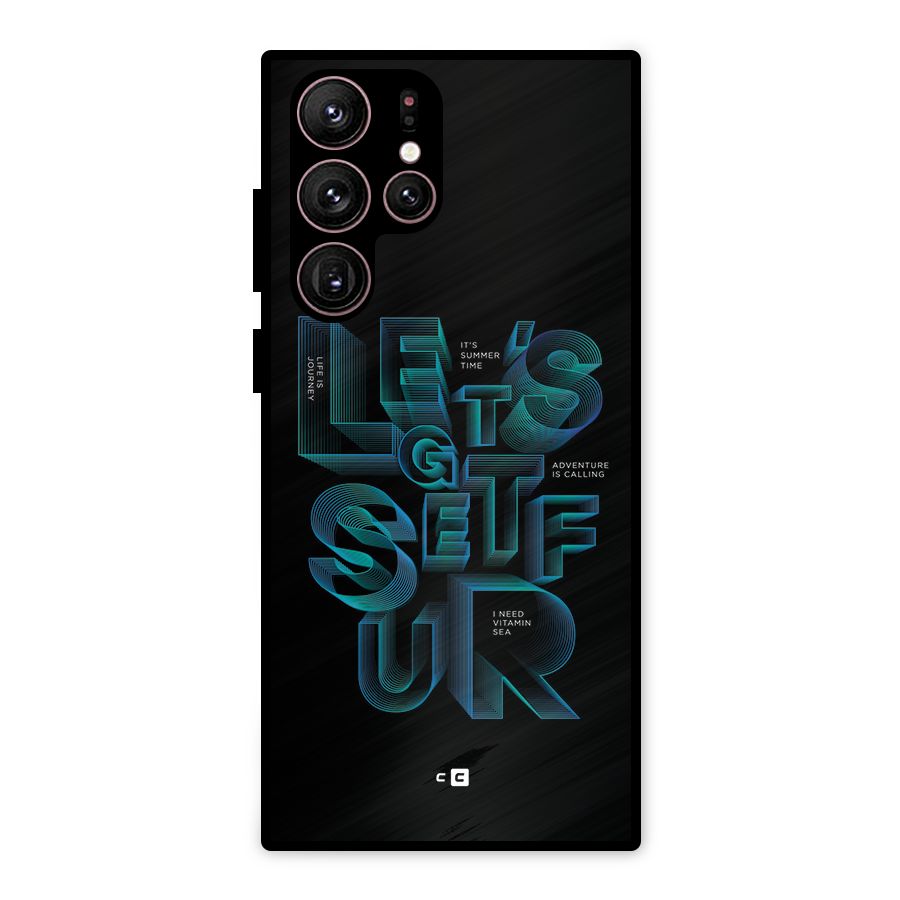 Lets Get Surf Metal Back Case for Galaxy S22 Ultra 5G