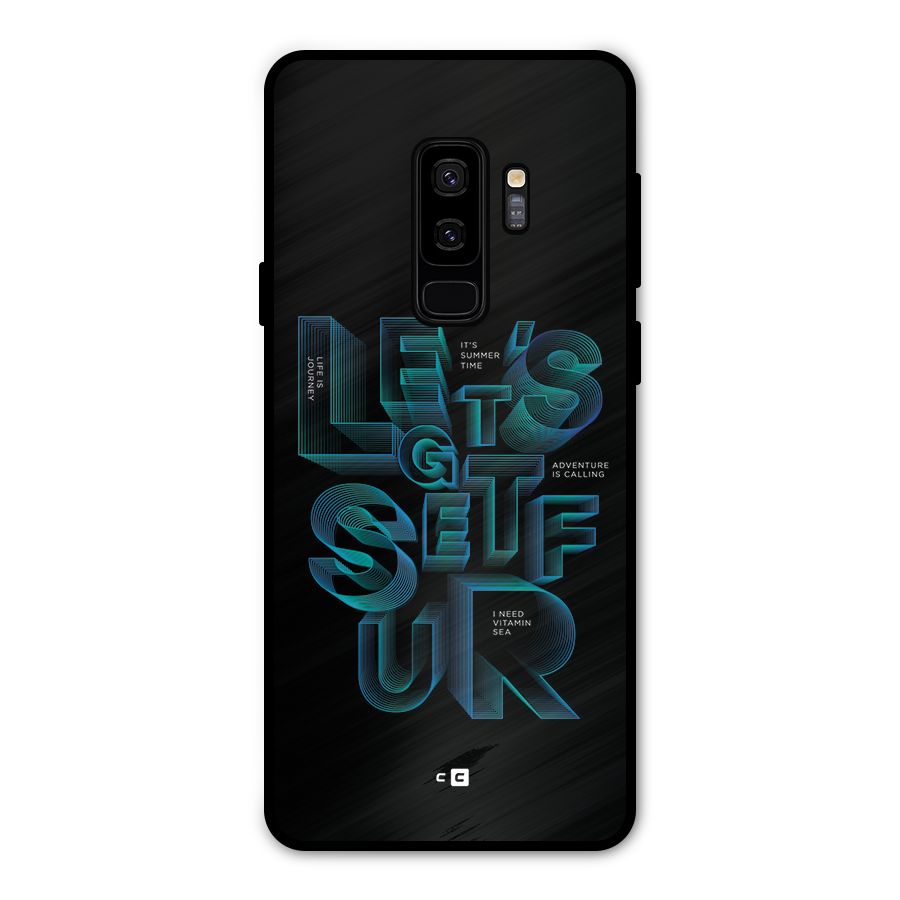 Lets Get Surf Metal Back Case for Galaxy S9 Plus
