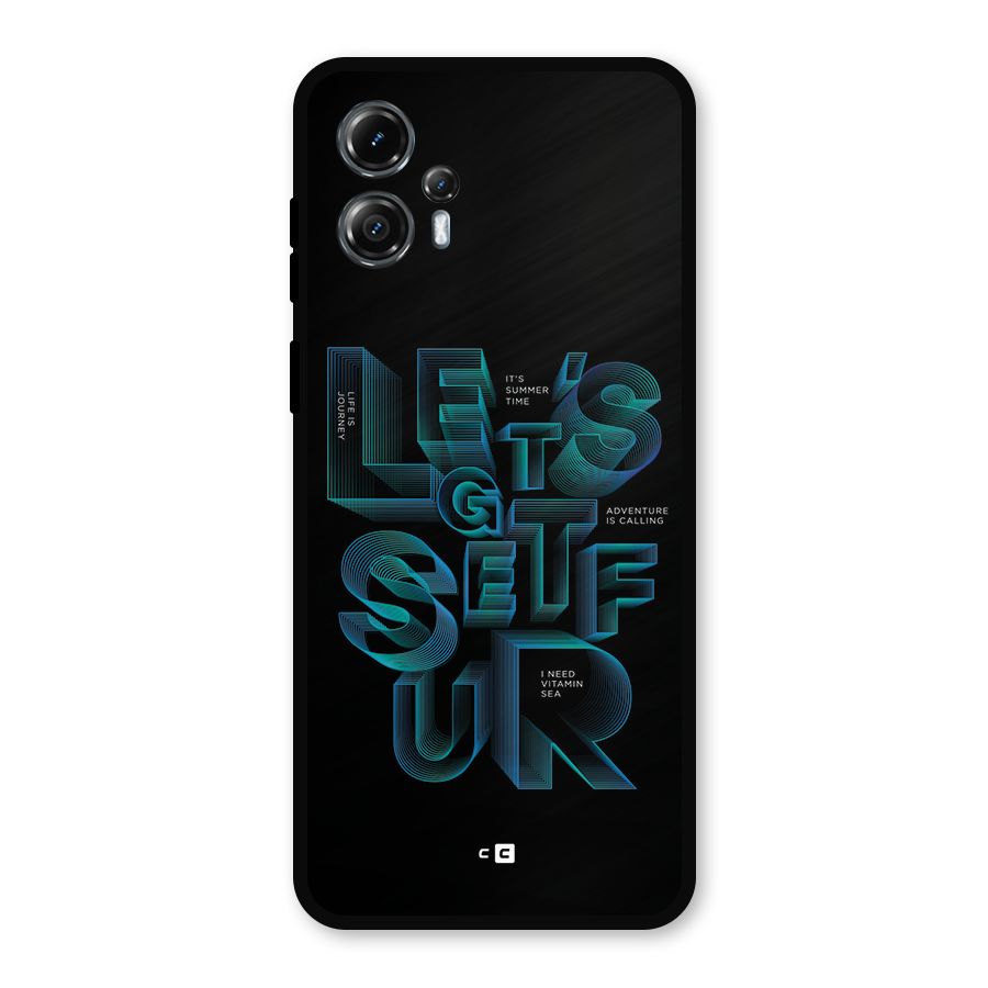 Lets Get Surf Metal Back Case for Moto G13