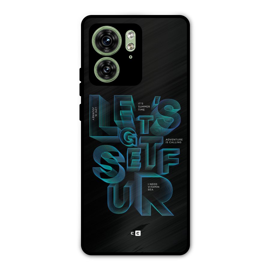 Lets Get Surf Metal Back Case for Motorola Edge 40 5G